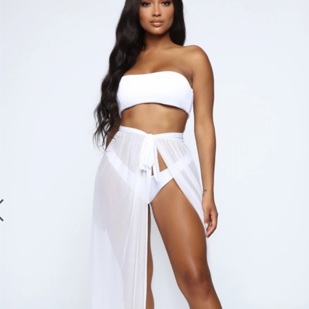 Adorn By Me Cover Up Skirt- Fashion Nova Red